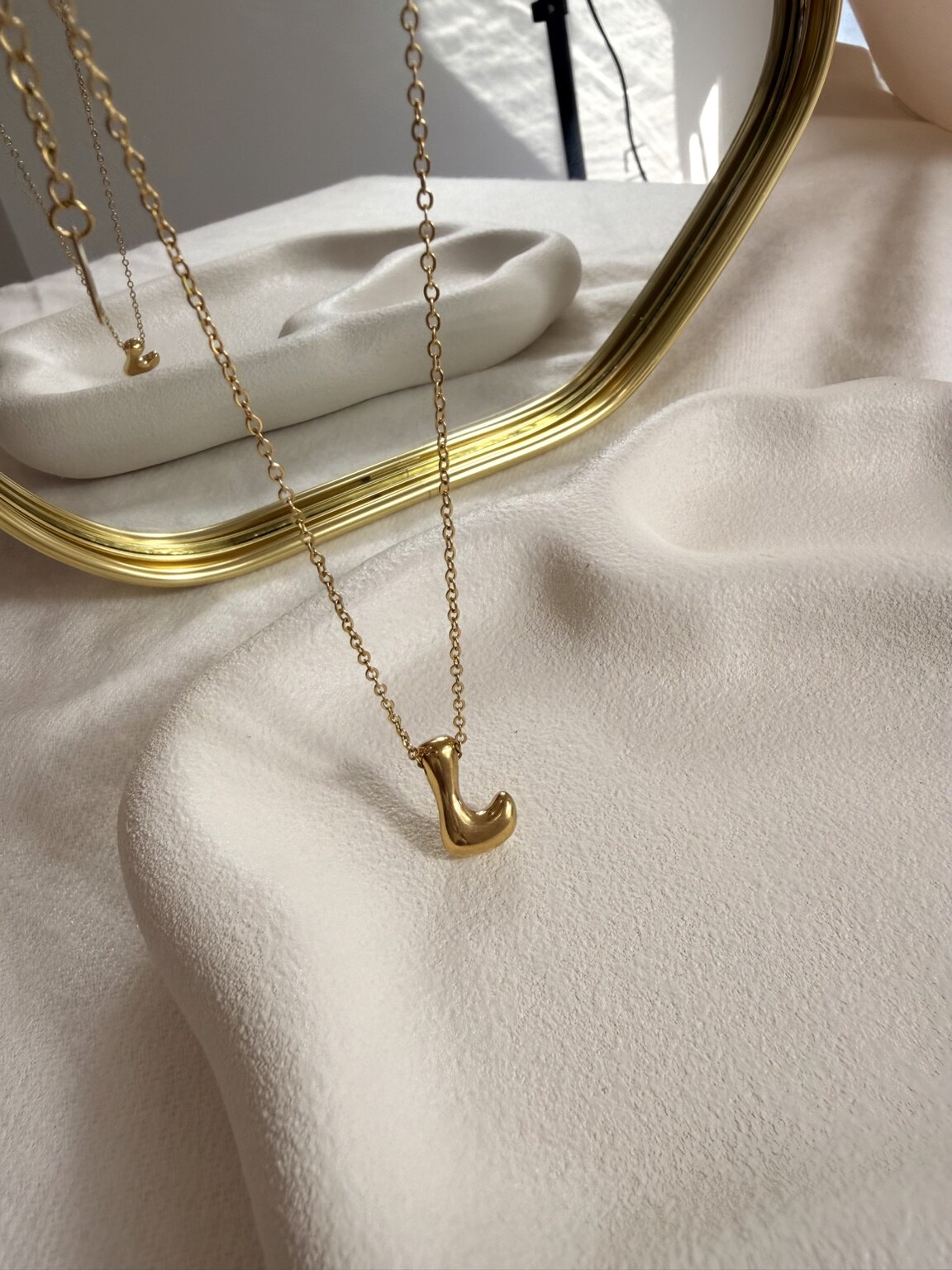 Bubble Initial Necklace