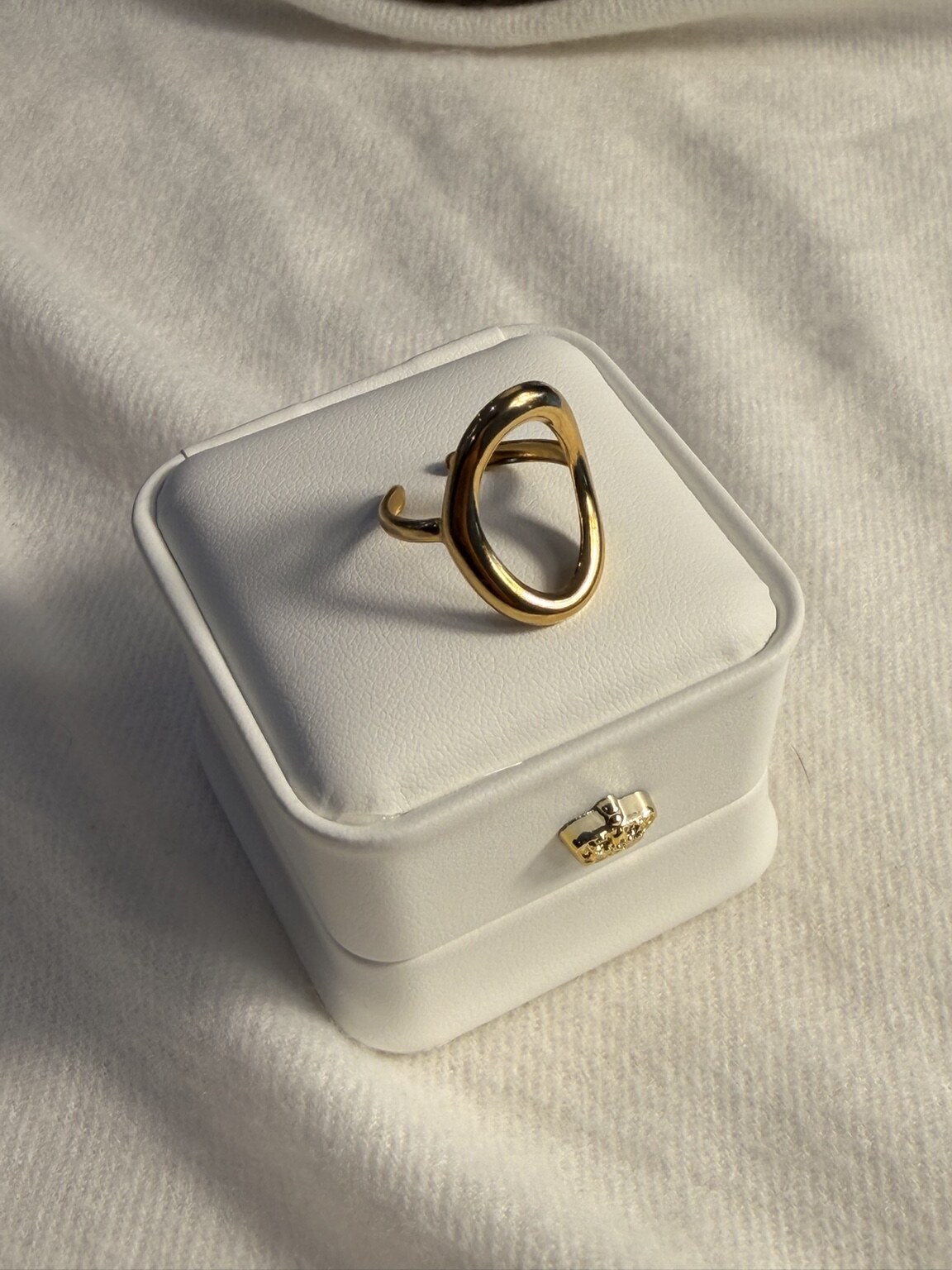 Geometric Teardrop Ring