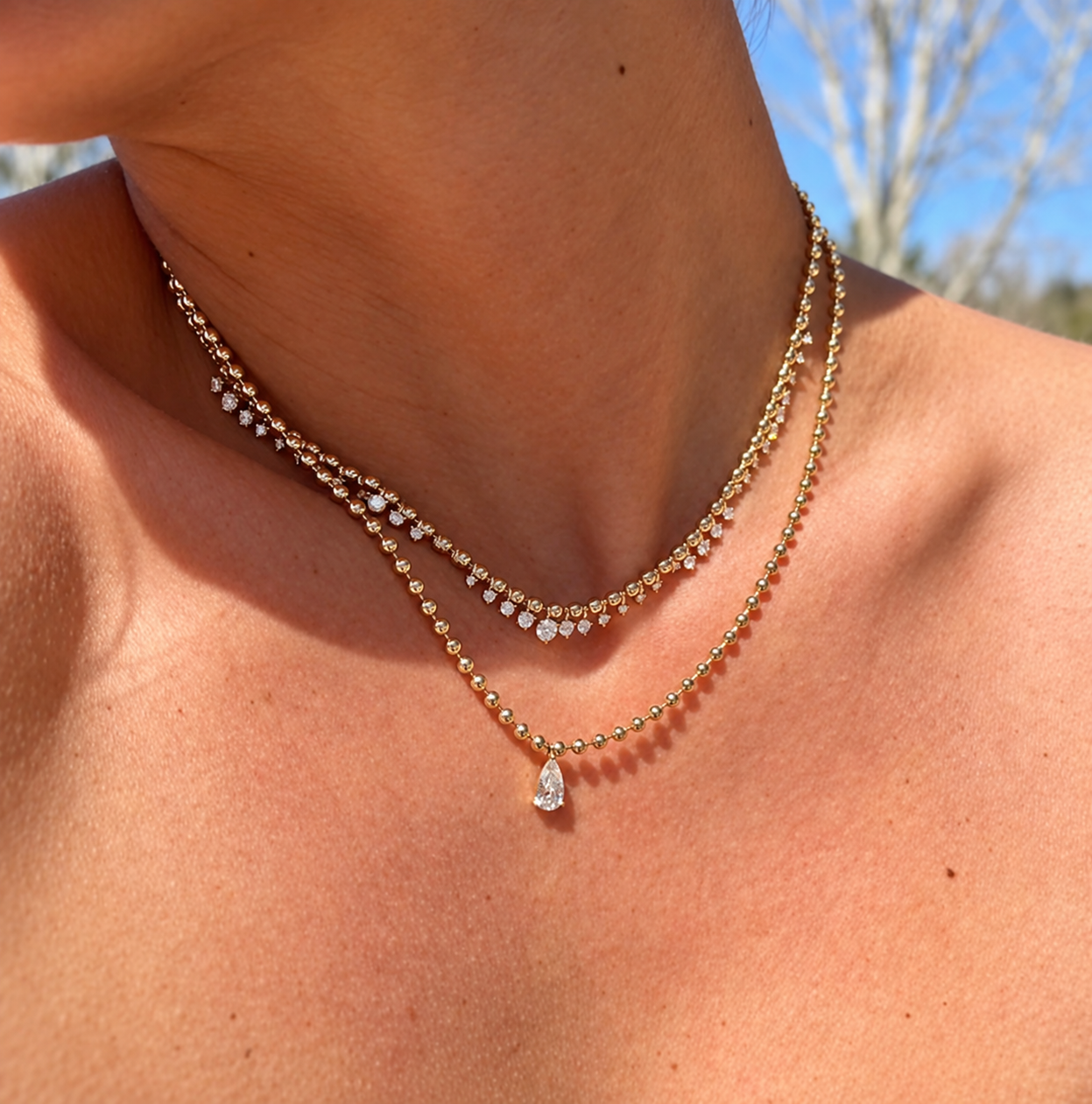 Starlight Layered Necklace Duo
