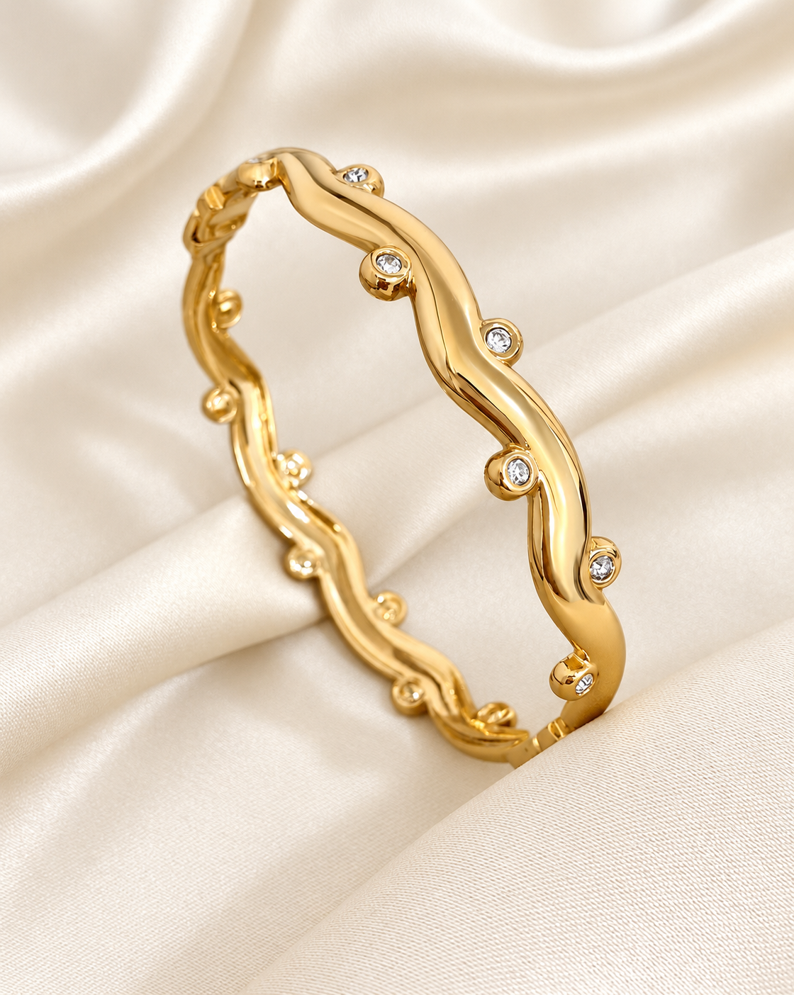 Wavy Stone Bangle